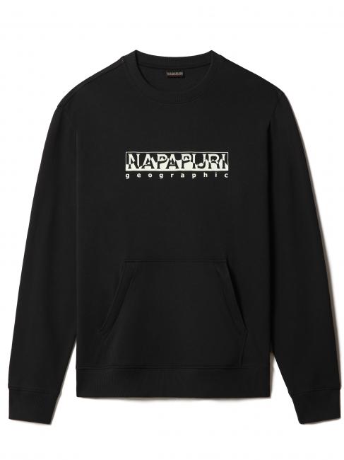 NAPAPIJRI B-SELLA Rundhals-Sweatshirt aus Baumwolle schwarz 041 - Sweatshirts Herren
