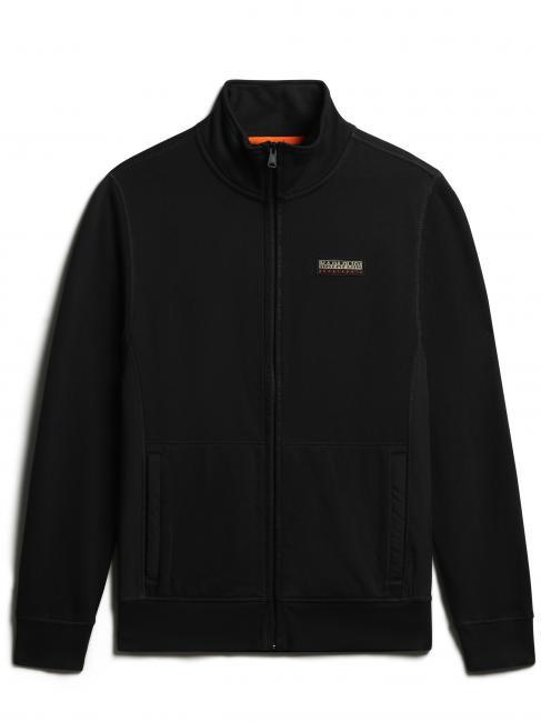 NAPAPIJRI B-VENS Sweatshirt mit durchgehendem Reißverschluss aus Baumwolle mit Stehkragen schwarz 041 - Sweatshirts Herren