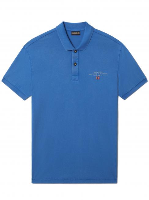NAPAPIJRI ELBAS JERSEY Mikrologe-Poloshirt aus Baumwolle Fallschirmspringer blau - Herren-Polo-Shirts/Herren-Polo-Shirt/Herrenpoloshirt/Herrenpoloshirts