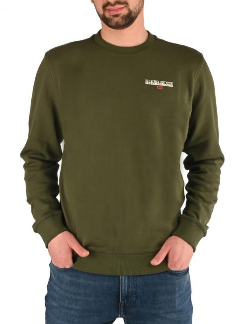 NAPAPIJRI B-ICE Rundhals-Sweatshirt aus Baumwolle grüne Tiefen - Sweatshirts Herren