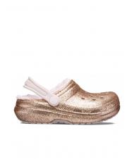 CROCS CLASSIC LINED GLITTER KIDS Gepolsterter Sabot - Kinderschuhe