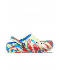 CROCS CLASSIC LINED MARBLED GLOG TODDLER Gepolsterter Sabot - Kinderschuhe