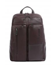 PIQUADRO RONNIE Laptop-Rucksack 14 ", aus Leder - PC-Rucksäcke