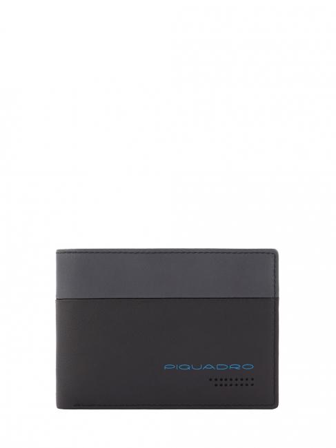 PIQUADRO URBAN Geldbörse mit Überschlag, aus Leder schwarz grigiongr - Brieftaschen Herren
