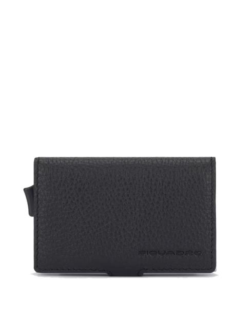 PIQUADRO MODUS RESTYLG Kreditkartenetui aus Leder Schwarz - Brieftaschen Herren
