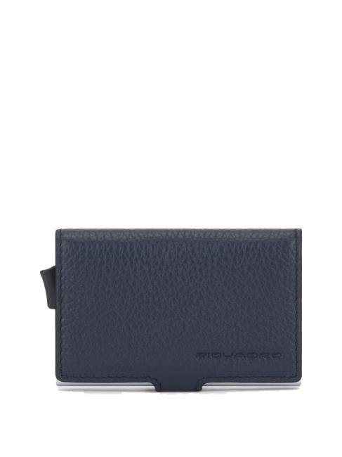 PIQUADRO MODUS RESTYLG Kreditkartenetui aus Leder Blau - Brieftaschen Herren