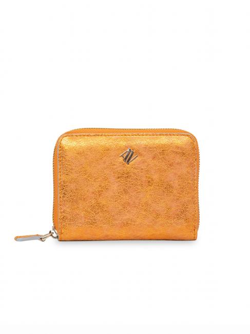 ANNA VIRGILI Geldbörse zip around medio in Haut laminata  Orange - Brieftaschen Damen