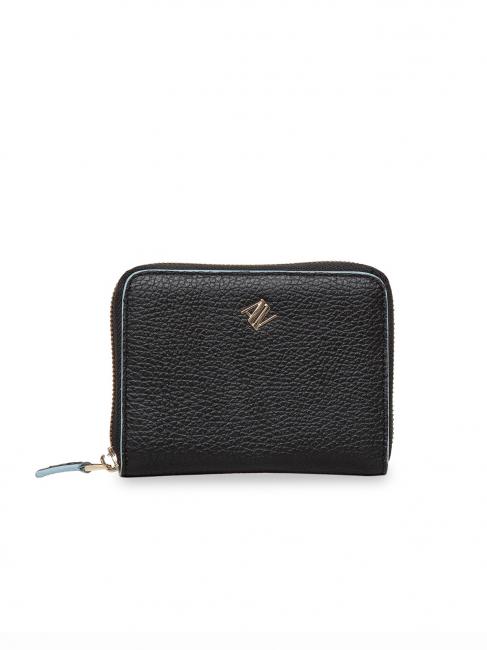 ANNA VIRGILI Geldbörse zip around medio in Haut  SCHWARZ - Brieftaschen Damen