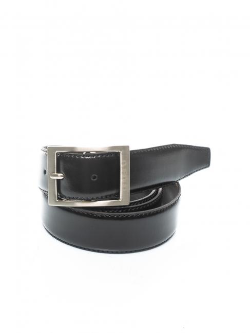 UNGARO Cintura double face in pelle fibbia classica, kann auf Maß gekürzt werden schwarz / dunkelbraun - Gürtel