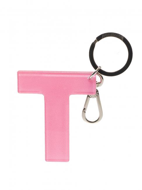 COCCINELLE LETTERA T Schlüsselanhänger aus Plexiglas und Metall Kaugummi - Schlüsselanhänger und Schlüsseletuis