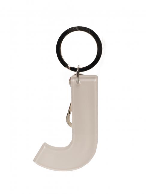 COCCINELLE LETTERA J Schlüsselanhänger aus Plexiglas und Metall blanche - Schlüsselanhänger und Schlüsseletuis