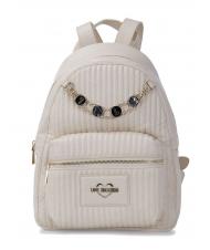 LOVE MOSCHINO Rucksackmitcatena charm Rucksack mit Kette Elfenbein - Damentaschen - 1