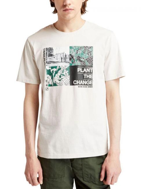TIMBERLAND MEN'S NATURE NEEDS HEROES Baumwoll t-shirt weißer Sand - Herren-T-Shirts