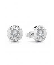 GUESS CLEAR CRYSTAL AND LOGO STUDS Ohrringe SILBER - Ohrringe - 1