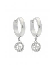 GUESS 4G CHARM AND CRYSTALS HUGGIES Ohrringe SILBER - Ohrringe - 1