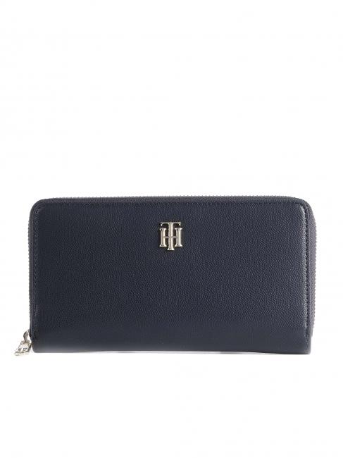 TOMMY HILFIGER TH TIMELESS Großes Portemonnaie mit Reißverschluss Raum blau - Brieftaschen Damen
