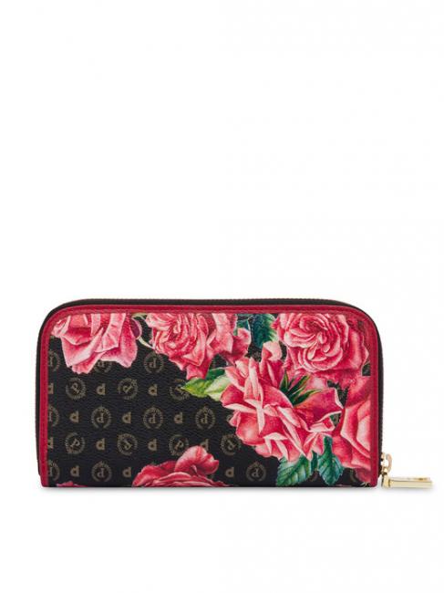 POLLINI HERITAGE MY AMOR Gro&szlig;es Portemonnaie mit Rei&szlig;verschluss Schwarz - Brieftaschen Damen