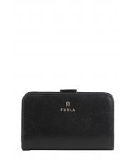 FURLA CAMELIA Geldbörse aus Leder für Damen Schwarz - Brieftaschen Damen - 1