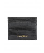 COCCINELLE METALLIC CROCO Kartenetui aus Leder mit Krokopr&auml;gung - Brieftaschen Damen