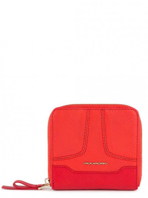 PIQUADRO HOSAKA Kleine Geldbörse aus Leder ROT - Umhängetaschen Herren