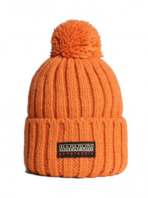 NAPAPIJRI FEA 2 Gerippte Mütze mit Bommel Orangenbutter - Mützen/Hüte