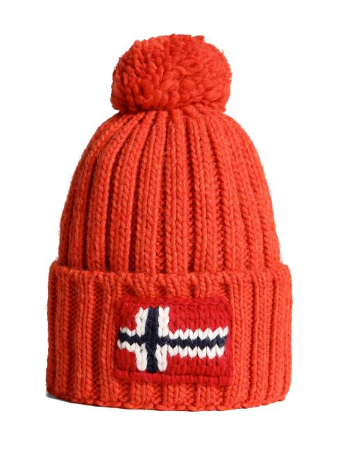 NAPAPIJRI SEMIURY 5 Mütze mit Bommel rote Mohnblumen - Mützen/Hüte