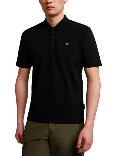 NAPAPIJRI EALIS SS Kurzarm-Poloshirt aus Baumwolle schwarz 041 - Herren-Polo-Shirts/Herren-Polo-Shirt/Herrenpoloshirt/Herrenpoloshirts