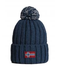 NAPAPIJRI SEMIURY W 3 M&uuml;tze mit Manschette und Bommel blaue Fahne - M&uuml;tzen/H&uuml;te - 1