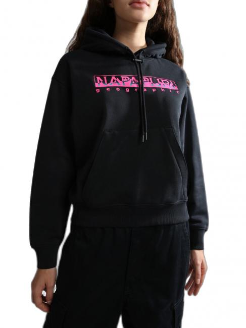 NAPAPIJRI B-ROPE H Baumwoll-Sweatshirt mit Kapuze schwarz 041 - Sweatshirts Damen