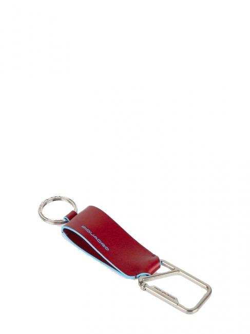 PIQUADRO BLUE SQUARE Schlüsselanhänger aus Leder ROT - Schlüsselanhänger und Schlüsseletuis