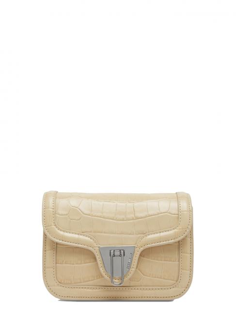 COCCINELLE MARVIN TWIST Croco Shiny Soft Mini-Tasche aus Leder Seide - Damentaschen