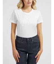 GUESS AURELIA Baumwoll-T-Shirt mit Aufdruck - T-Shirts und Tops f&uuml;r Damen