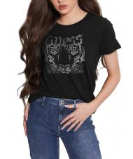 GUESS LOGO TIGER EASY T-Shirt mit Nieten - T-Shirts und Tops f&uuml;r Damen