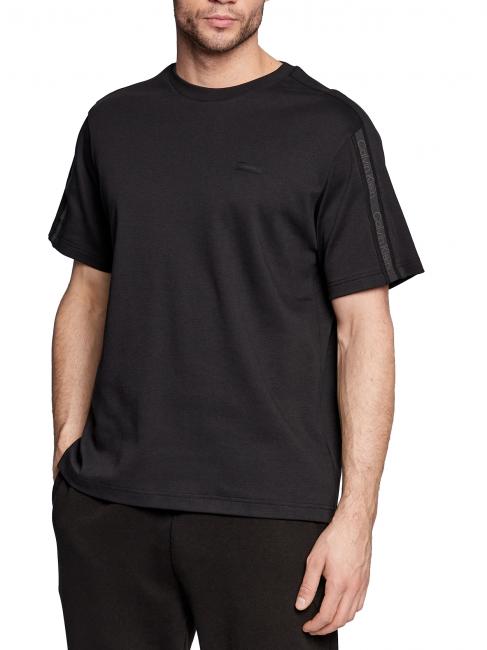 CALVIN KLEIN LOGO TAPE COMFORT Kurzarm-T-Shirt Ck Schwarz - Herren-T-Shirts