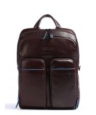 PIQUADRO BLUE SQUARE Revamp Laptop-Rucksack 14", aus Leder MAHAGONI - PC-Rucksäcke - 1