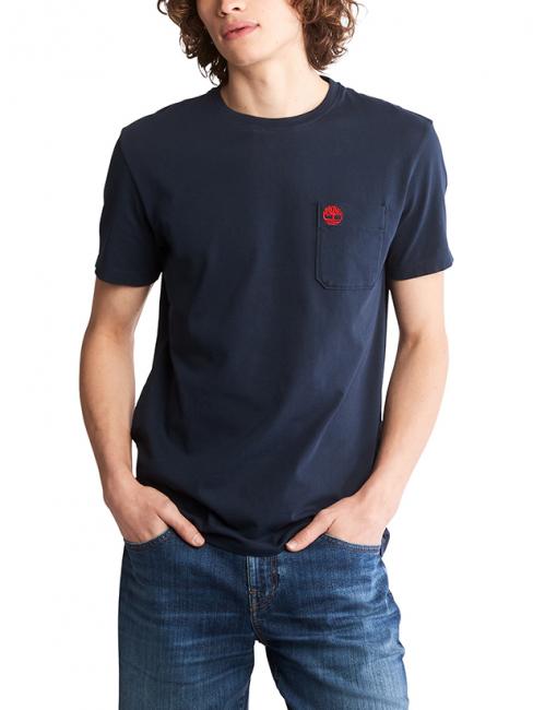 TIMBERLAND DUNSTAN RIVER Baumwoll-T-Shirt mit Tasche dunkler Saphir - Herren-T-Shirts