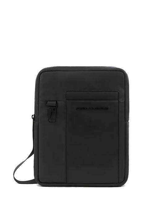 PIQUADRO FINN iPad-Tasche aus Leder Schwarz - Umhängetaschen Herren