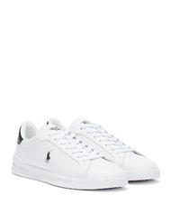 RALPH LAUREN HERITAGE COURT II NAPPA Ledersneaker f&uuml;r Herren wei&szlig; schwarz - Herrenschuhe - 1
