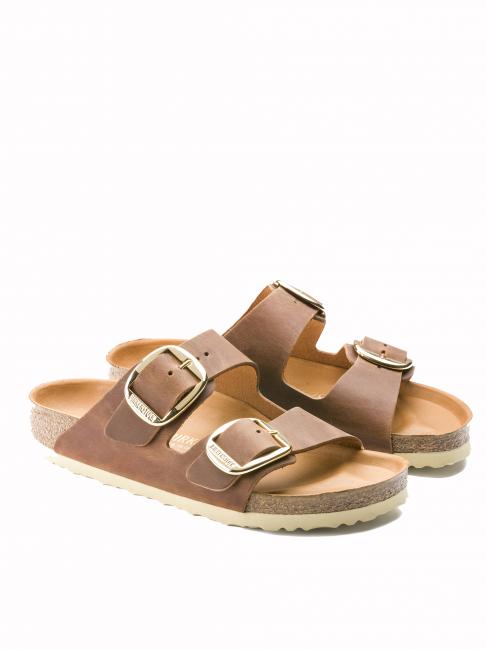 BIRKENSTOCK ARIZONA BIG BUCKLE Sandale aus geöltem Leder Cognac - Schuhe Unisex