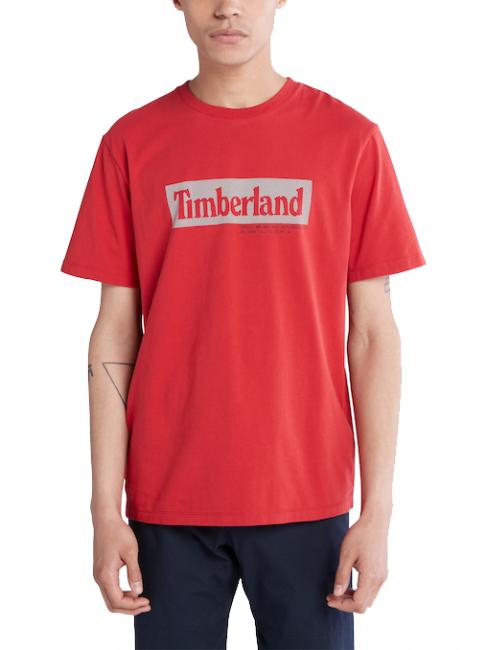 TIMBERLAND BRAND CARRIER T-Shirt mit aufgedruckten Grafiken Scharlachroter Salbei - Herren-T-Shirts