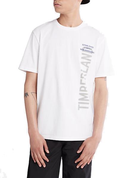 TIMBERLAND BRAND CARRIER T-Shirt mit aufgedruckten Grafiken Weiß - Herren-T-Shirts