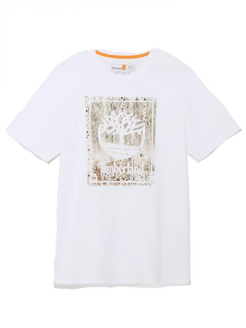 TIMBERLAND SES STACK T-Shirt mit Baum-Grafik Weiß - Herren-T-Shirts