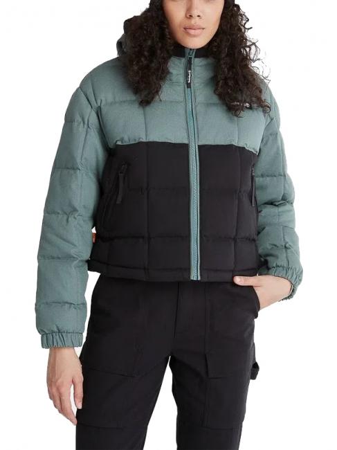 TIMBERLAND HOODER PUFFER Jacke mit Kapuze balsamgrün/schwarz - Daunenjacken für Damen
