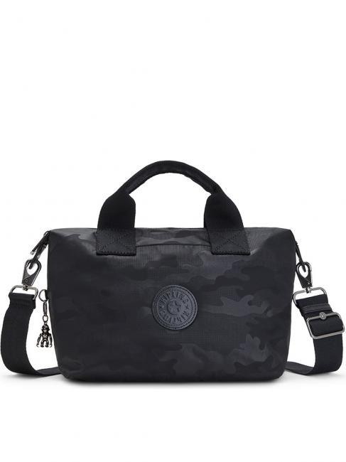 KIPLING KALA Handtasche mit Schultergurt schwarze Camo-Prägung - Damentaschen