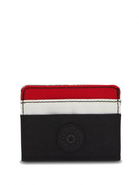 KIPLING CARDY S Flacher Kartenhalter schwarz roter Block - Brieftaschen Damen