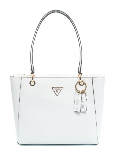 GUESS NOELLE Einkaufstasche aus Saffiano Weiß - Damentaschen