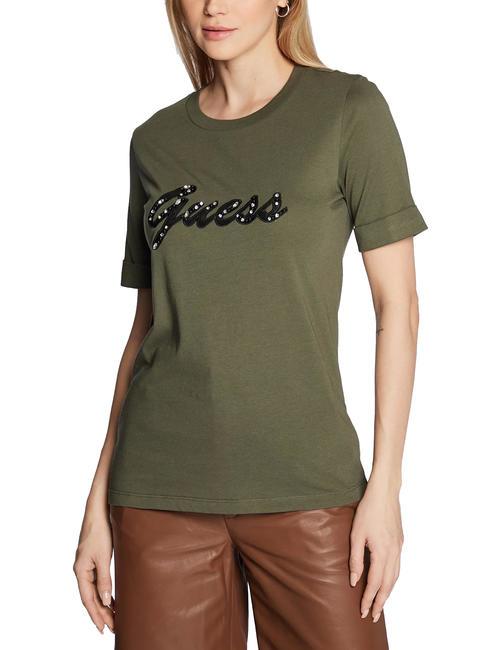 GUESS NICHITA T-Shirt mit Applikationen unheimlicher Wald - T-Shirts und Tops für Damen