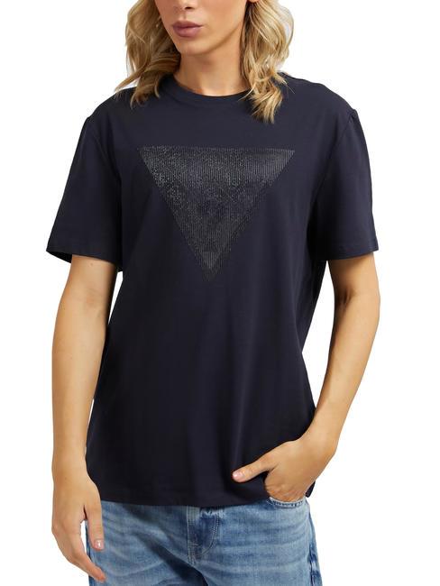 GUESS SHINY GEL TRIANGLE T-Shirt mit Applikation smartblue - Herren-T-Shirts