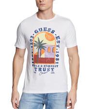 GUESS PALM WINDOW Bedrucktes T-Shirt purwei&szlig; - Herren-T-Shirts - 1