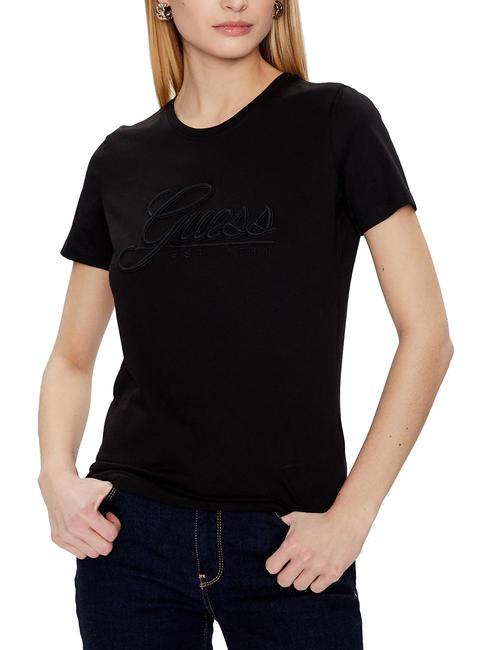 GUESS SCRIPT Baumwoll t-shirt jetbla - T-Shirts und Tops für Damen